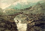 Pars, William Bridge near Mount Grimsel oil on canvas